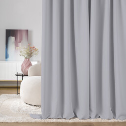 Zasłona zaciemniająca na taśmie marszczącej jasny szary 140