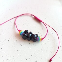 Pakamera Bransoletka z czarnym misiem żelkiem