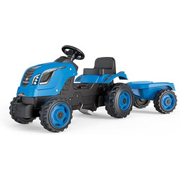 Smoby - Farmer XL Niebieski Traktor + Przyczepa