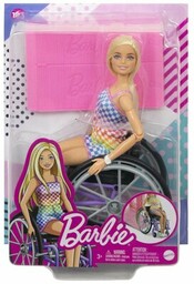 Barbie Lalka Fashionistas Na wózku strój w kratkę