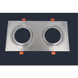 Oprawa aluminiowa AR111 kwadratowa ruchoma podwójna, srebrny