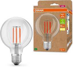 OSRAM LED Żarówka Energooszczędna, Filamentowa, E27, Ciepła Biel
