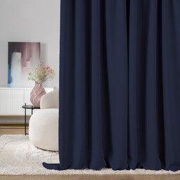 Zasłona zaciemniająca na taśmie marszczącej granatowy 140 x