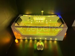 Wanna z hydromasażem C-477-170 prostokątna 170cmx85cmx58cm WODOSPAD+STRUMYK LED