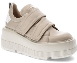 Beżowe Sneakersy Carinii Modne Obuwie Damskie