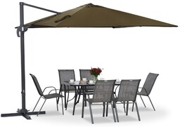 Parasol ogrodowy brązowy Siena 3x3m Garden Point