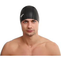 Speedo Unisex Pace czepek pływacki wygodne dopasowanie, czarny,