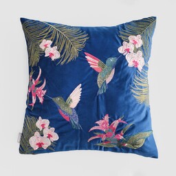 Poszewka Haftowana Kolibrio 45x45 cm z motywem tropikalnym