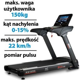 BH FITNESS Bieżnia elektryczna RS1200 TFT 2590W 22km/h