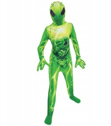 strój Kosmita ufo Ufoludek obcy Zielony roz 4-6