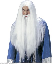 Peruka + Broda Biała Gandalf
