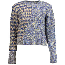 NIEBIESKI SWETER DESIGUAL DAMSKI