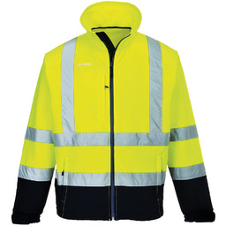 PORTWEST S425 DWUKOLOROWY SOFTSHELL (3 WARSTWY); ŻÓŁTY/GRANATOWY