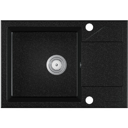 Zlewozmywak granitowy ADRIA czarny grafit (z ociekaczem)