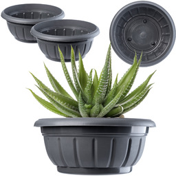 Misa na kwiaty Budrio grafit 34 cm, 2