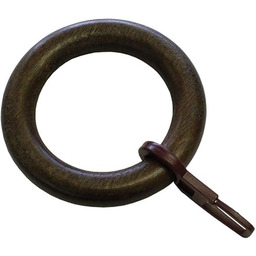 GARDINIA Kółka do zasłon, Ø 28 mm, orzech