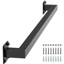 Czarna balustrada schodowa żelazna 910 mm, ścienna, rura