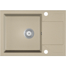 Zlewozmywak granitowy ADRIA piaskowy (z ociekaczem)