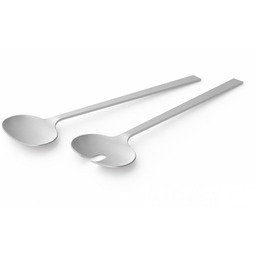 Zack LENORA Stalowe Łyżki do Sałaty / Srebrne