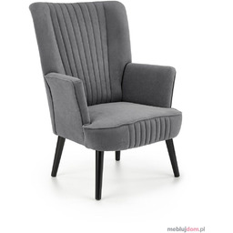 Fotel DELGADO Velvet Halmar Szary
