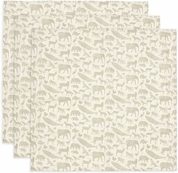 Jollein 535-851-67043 ściereczki muślinowe/Swaddle zestaw 3 szt. Animals