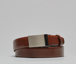 Pasek męski lari jasny brąz ka6 bez obszycia