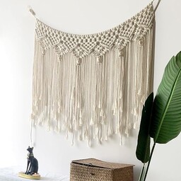 Boho makrama ścienna ręcznie tkany gobelin makrama tło