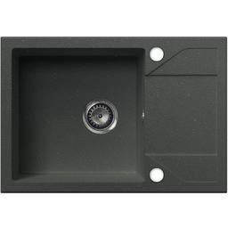 Zlewozmywak granitowy ADRIA szary metalik (z ociekaczem)