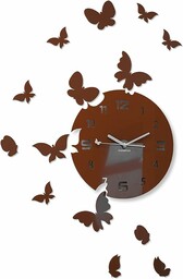 FLEXISTYLE Duży, nowoczesny zegar ścienny motyl okrągły 30