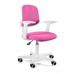 Krzesło Biurkowe Sparky Różowe Obrotowe Tkanina Dziecięce Siatka