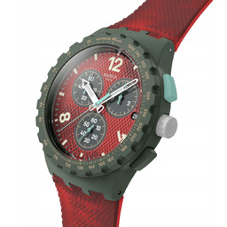 Zegarek swatch CRIMSON FOLIAGE Czerwony SUSG410 Unisex Nowy