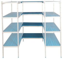 ALUSHELF Regał łącznikowy 4-półkowy głęb. 40 cm 4P-74+16UM