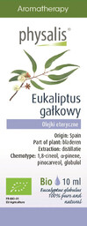PHYSALIS Olejek Eteryczny Eukaliptus Gałkowy (Eucalyptus Globulus) Bio