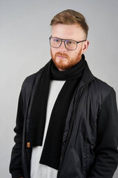 Szalik Męski Klasyczny Brdrene S6 Czarny