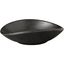 Półmisek owalny z melaminy 110x100mm czarny I APS