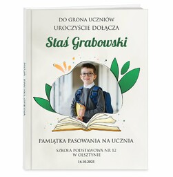 Encyklopedia z Twoim zdjęciem dla chłopca na pasowanie