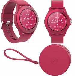 Smartwatch zegarek damski różowy magenta fuksja
