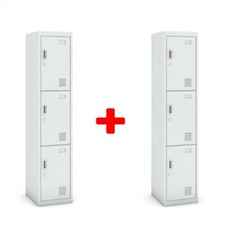 Szafka ubraniowa S3 trzydrzwiowa , demontaż, zamek cylindryczny,