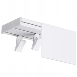 Karnisz sufitowy biały podwójny Pcv z maskownicą 280