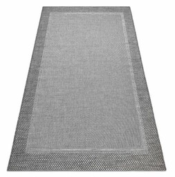 Dywan SZNURKOWY SIZAL BOHO 46201575 Ramka szary 80x150