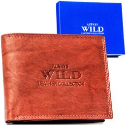 Portfel męski skórzany Always Wild bez zapięcia pojemny