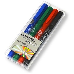 Marker CD/DVD dwustronny 4 kolory Penword G-107-4