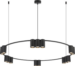 Lampa wisząca (koło) GENESIS BLACK 15xGU10