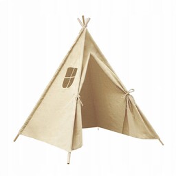 Namiot domek Teepee tipi 120x120x160 cm kremowy