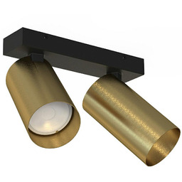 Lampa sufitowa Mono z dwoma ruchomymi kloszami, złota/czarna