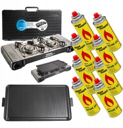 Dwupalnikowa kuchenka turystyczna Tiross Grill +8