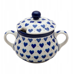Cukiernica 300 ml Ceramika Artystyczna Bolesławiec 0570A Serca