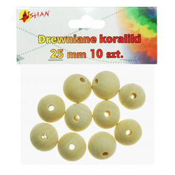 Drewniane koraliki 25mm 10szt Shan SDK03