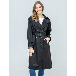 DWURZĘDOWY GUSTOWNY PŁASZCZ DAMSKI TYPU TRENCZ