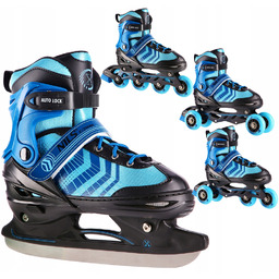4w1 Łyżworolki Rolki Wrotki Regulowane Łyżwy Hokejowe Młodzieżowe